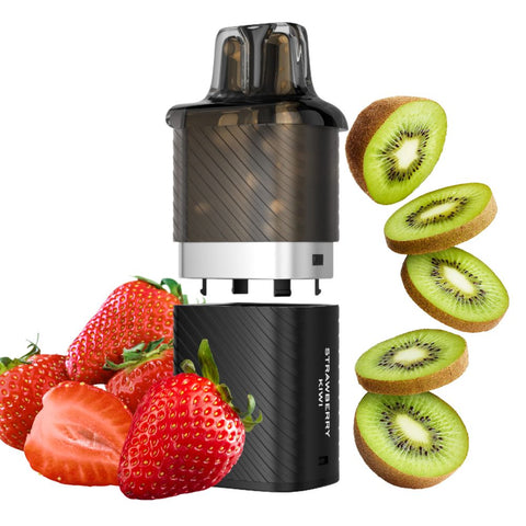 VOZOL Vista Plug Pod System with strawberries and kiwis, 12 ml capacity for up to 10,000 puffs.
