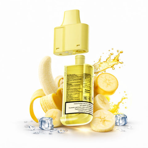 LOST MARY LUX 7000 Pods Refill mit Bananengeschmack und Eiswürfeln, ideal für Dampfer.