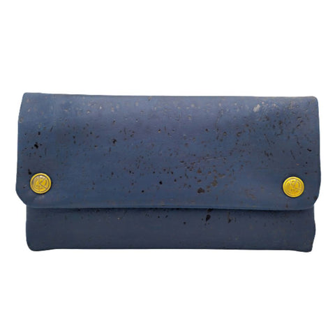 Kavatza - Tabaktasche Cork TPC44-CR Blue Marine Deluxe in dark blue cork with stylish design.