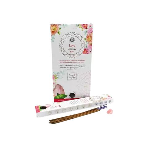 Green Tree - Gemstone & Incense Sticks Love - Rose Quartz
