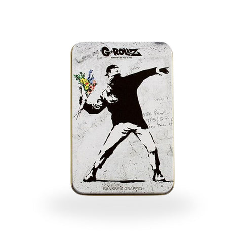 G-Rollz | Banksy’s Graffiti Flower Thrower Storage Box Large mit ikonischem Design und urbanem Street-Art-Style.
