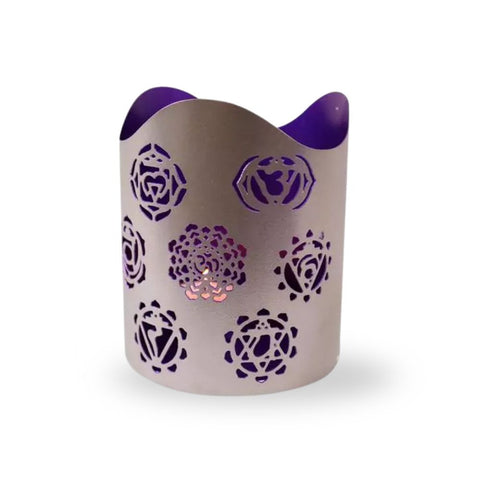 Teelichthalter - 7 Chakras