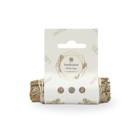 Purification White Sage - Smudge Stick verpackt in einer ansprechenden Verpackung für frische Reinigung und neue Energie.
