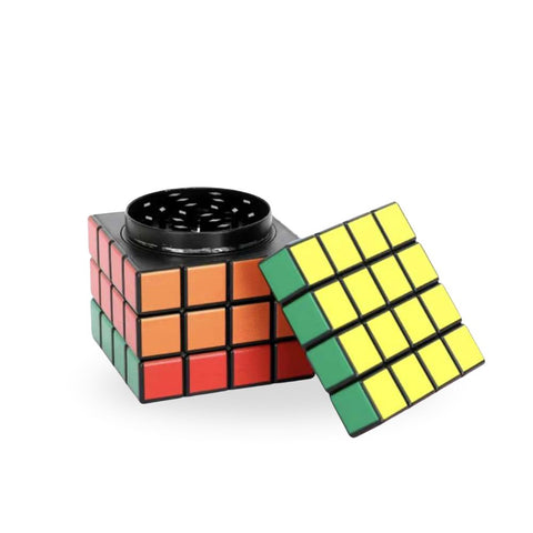 Rubik Cube - Acrylic Grinder, stylischer Grinder im Design eines klassischen Zauberwürfels, 4-teilig, 58mm.