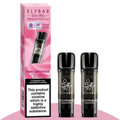Elf Bar ELFA PRO Pods Pink Lemonade 2ml, Nikotinsalz-Dampfen, 20mg/ml, 2er-Pack.