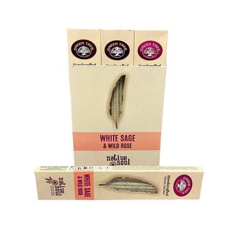 Green Tree Native Soul White Sage & Wild Rose - Duftstäbchen