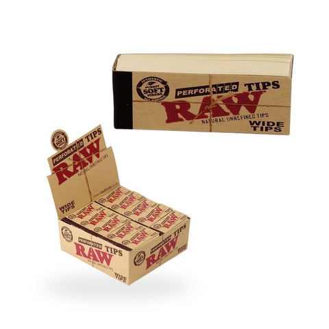 RAW Perforierte Wide Tips Box Display - 50 Blöcke