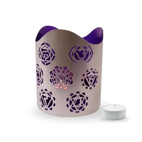 Teelichthalter - 7 Chakras