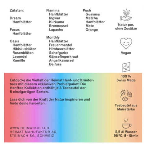 Heimat Hanftee Kollektion - 6 Sorten