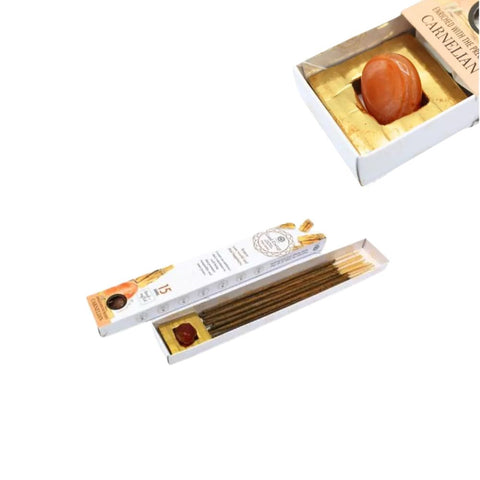 Green Tree - Gemstone & Incense Sticks Good Energy - Carnelian