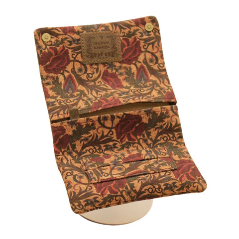 Kavatza - Tabaktasche Cork TPC49-CR Barock Flower Deluxe, elegante Tabaktasche aus Kork im Barock-Flower-Design
