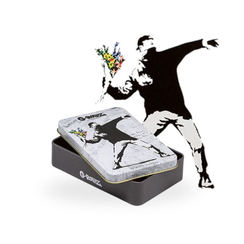 G-Rollz | Banksy’s Graffiti Flower Thrower Storage Box Large im ikonischen Design der Street-Art.