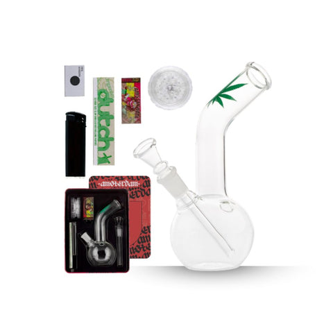 Leaf Bong Geschenkset mit Grinder & Zubehör