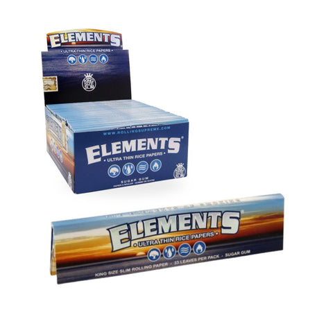 Elements King Size Slim Paper Box Display - 50 Heftchen