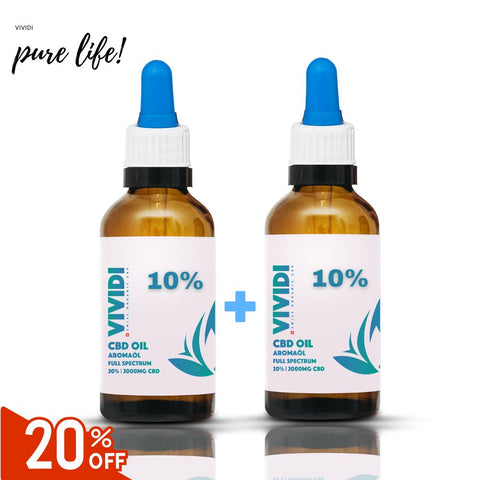 2x CBD Oil VIVIDI 10% Full Spectrum MCT oil rabatt angebot