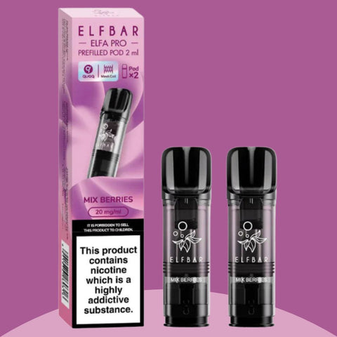 Elf Bar ELFA PRO Pods Mix Berries – 2er-Pack 2ml Nikotinsalz mit intensivem Aroma.