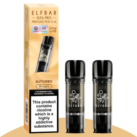 Elfbar ELFA PRO Pods 2ml, Nikotinsalz, 600 Züge, 20 mg/ml, intensiver Geschmack, 2er-Pack.