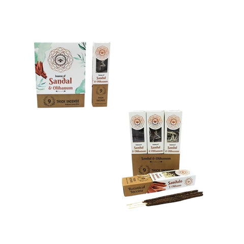Green Tree - Palo Santo & Olibanum Botanical Incense Sticks in packaging with various incense options.