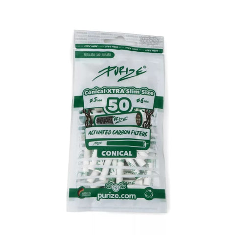 Purize - Conical Xtra Slim Aktivkohlefilter 50er