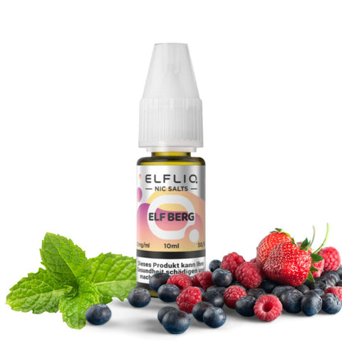ELFLIQ ELF BERG E-Liquid 10ml with mint and berry ingredients for a refreshing vape experience.