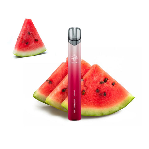 ELFBAR - 1000 Einweg in Wassermelonengeschmack, umgeben von frischen Wassermelonenstücken.