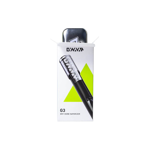 DynaVap G3 Dry Herb Vaporizer packaging, featuring a black vaporizer and modern design.