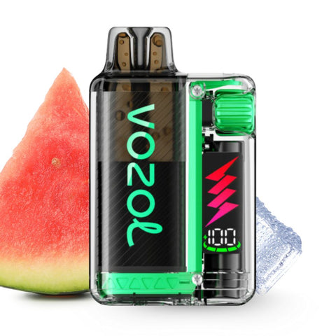 VOZOL Vista Plug Starter Kit with watermelon slice, showcasing innovative design and performance features.