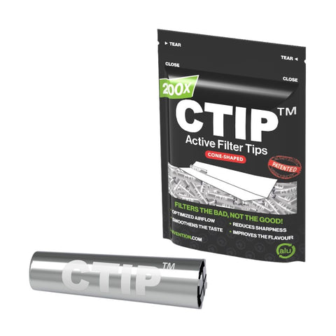 CTIP - Konische Aktivkohlefilter 6–7 mm - Aktive Filtertips in der Verpackung mit 200 Stück.
