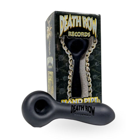 Death Row Records - Sand Blasted Spoon Hand Pipe Black
