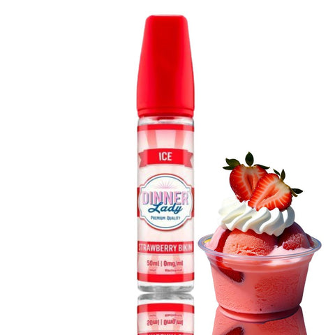 Dinner Lady E-Liquids – Shortfill 50 ml Strawberry Bikini ice