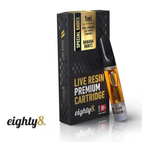 Eighty8 Banana Runtz CBD Cartridge 1ml with live resin terpenes kaufen schweiz
