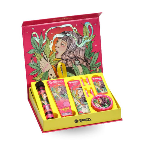 Kompaktes Zubehör-Geschenkset mit Grinder, Papers, Cones und Aktivkohlefiltern
