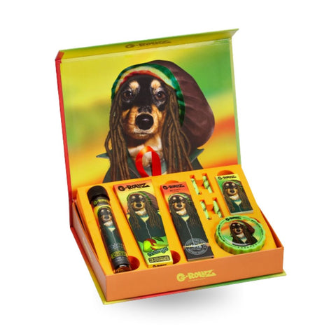 Kompaktes Zubehör-Geschenkset mit Grinder, Papers, Cones und Aktivkohlefiltern