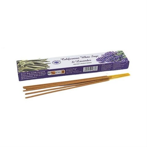 Green Tree Californian White Sage & Lavender handgerollte Räucherstäbchen