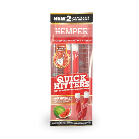 HEMPER Quick Hitter 2er-Pack mit Wassermelonen-Geschmack in einer attraktiven Verpackung für einfache Nutzung.
