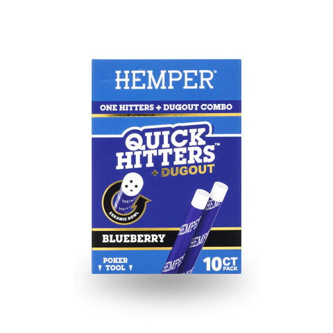 HEMPER Quick Hitter Dugout Pack mit 10 Quick Hittern in der Geschmacksrichtung Blueberry