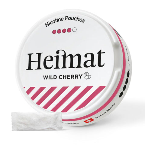 Packung Heimat Nicotine Pouches Wild Cherry mit 13 g tabakfreien Nikotinbeuteln mit Kirschgeschmack