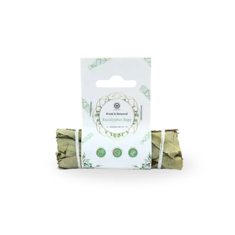 Eucalyptus Sage - Smudge Stick in umweltfreundlicher Verpackung für die Reinigung von Energie.