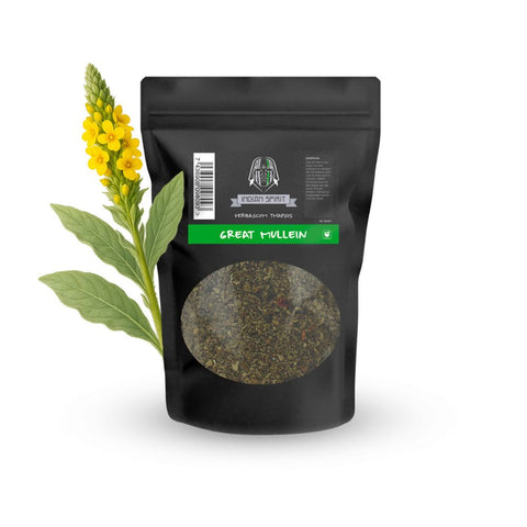 Indian Spirit Great Mullein Especial 50 g, getrocknete Königskerzenblätter der Pflanze Verbascum thapsus ohne Tabak und Nikotin