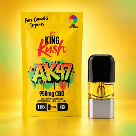 King Kush AK 47 CBD Vape Pod <0.2% THC viweedy schweiz