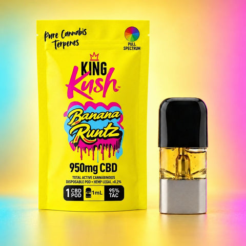King Kush Banana Runtz CBD Vape Pod <0.2%THC schweiz viweedy shop
