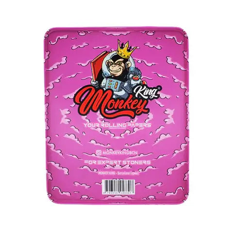 Monkey King Metal Storage Box in Bubblegum design featuring a playful monkey character, ideal for organizing items.