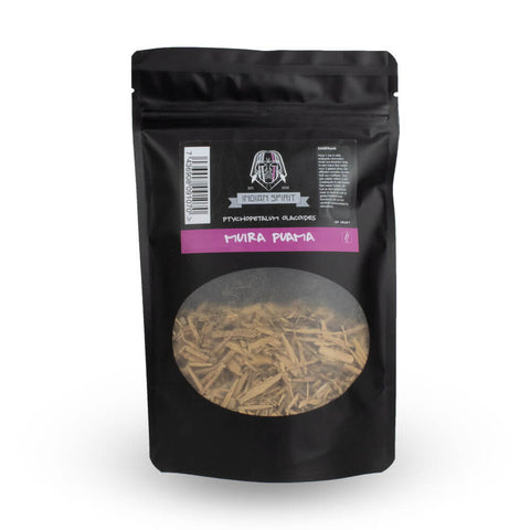 Indian Spirit – Muira Puama, 50g package of Ptychopetalum olacoides herbal treasure from the Amazon rainforest.