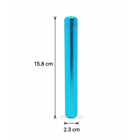 Smellproof Metal Tube Big – Aluminium Tube in blauer Farbe, 15.8 cm hoch und 2.3 cm breit, ideal für Joints und Zigarren
