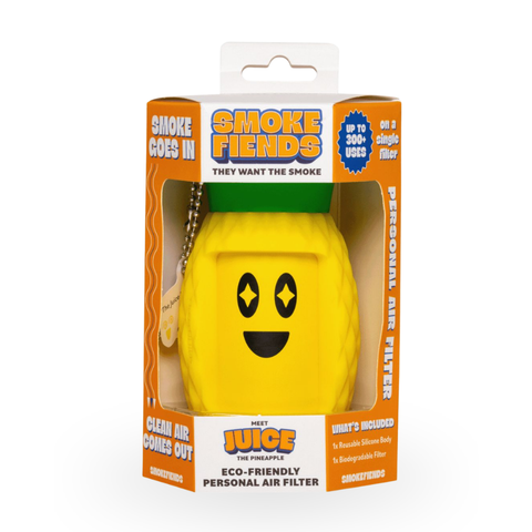 Smoke Fiends Juice The Pineapple Personal Air Filter, kompakter Rauchfilter im Ananas-Design zur Reduzierung von Rauch und Gerüchen