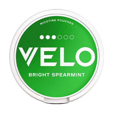 Velo Snus - Alle Sorten mit bright spearmint Geschmack in einer grünen Dose