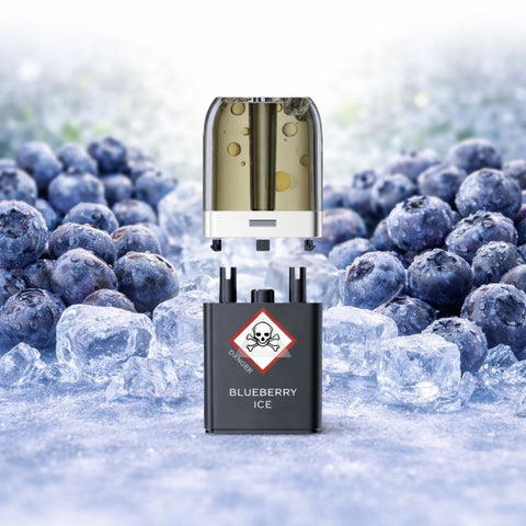 VOZOL - Neon Plug Max Pod Tank Pack & E-Liquid Container mit Blueberry Ice und gefrorenen Blaubeeren
