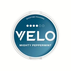 Velo Snus - Alle Sorten: VELO Mighty Peppermint Nicotine Pouches packaging image.