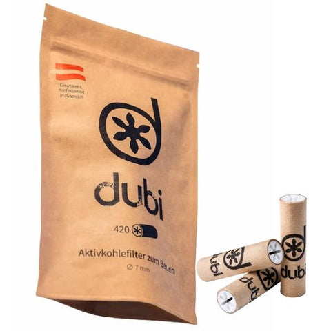 Dubi Aktivkohlefilter – 420er Packung mit 7 mm Durchmesser auf Kokoskohle