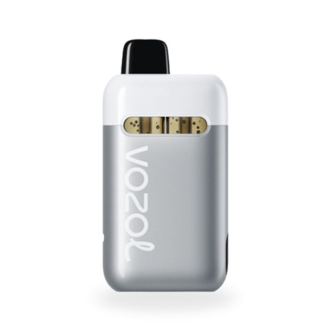 Vozol Neon Plug Max Batterie Device in Silber, modulare Akkueinheit für hybrid Vape-Systeme.